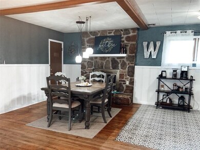 Beautiful fireplace wood beams and solid wood wain