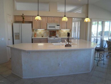 Corian Kitchen Island, Tile Backsplash