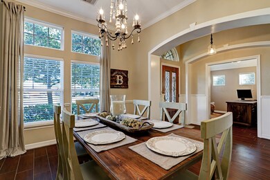 Alternate view of the formal dining room looking back towards the front door and across to the office.  Just beautiful!