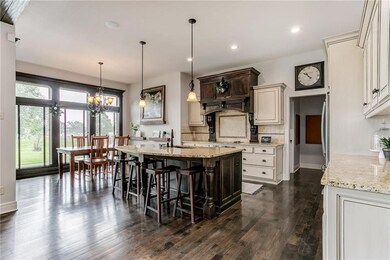 The impeccable kitchen features abundant cottage w