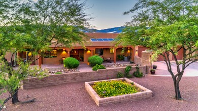 Expansive front courtyard