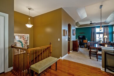 with open stairway to walkout lower level