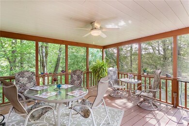 This screened in porch is pre-wired for cable so y