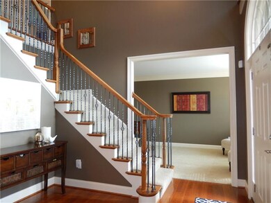 Bright two story foyer