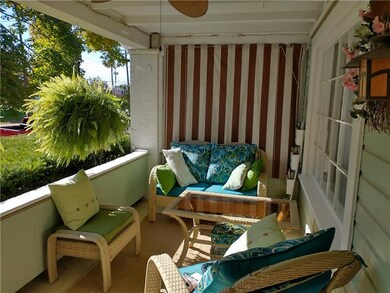 Hang out on the private porch overlooking the park
