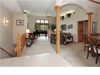 High ceilings in living/dining combination
