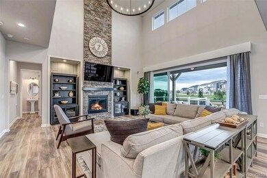 great room with slider wall