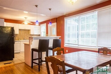 Dining room and kitchen