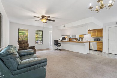 Family room looking into the kitchen