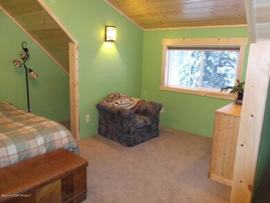 reading nook in the loft bedroom
