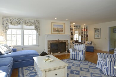 Living Room with Wood Burning Fireplace