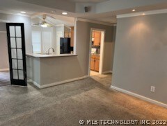 Living room open to kitchen