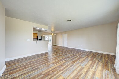 living room with vinyl plank floor