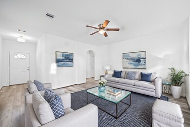 This living room has been virtually staged to show