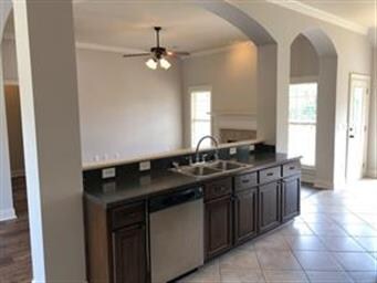 Kitchen open to family room