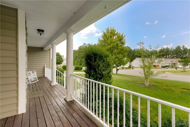The large front porch is perfect for relaxing!