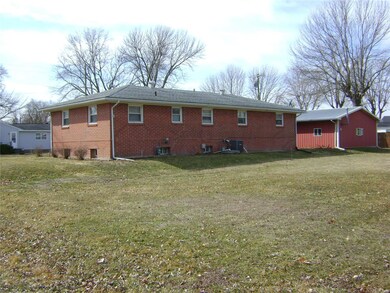 the north side/back of home and garage