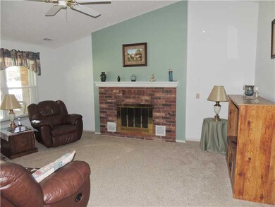 Living Room. Living room has vaulted ceiling and g