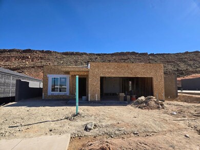 View of front of home featuring a patio and a mountain view