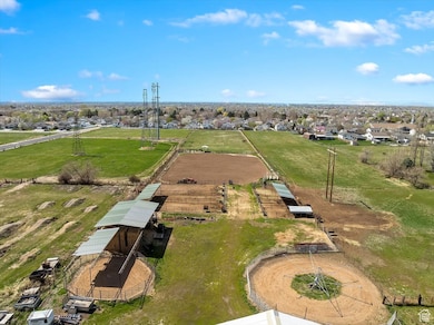 Birds eye view looking West