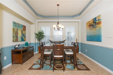 Formal Dining Room with Crown Molding, Tray Ceilin
