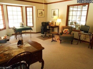 Spacious Home Office with bay windows offer tons o