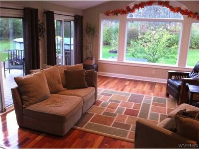 Family Room Great Room Over looking back yard