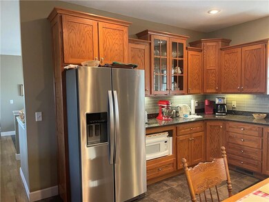 Cabinets & stainless steel refrigerator