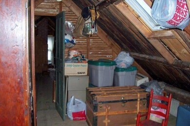 Attic space with skylight.