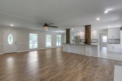 Another angle of the family room and kitchen