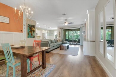 Dining room with plenty of natural light, light wo
