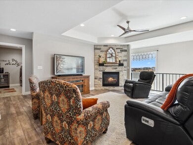 Gas fireplace has a blower