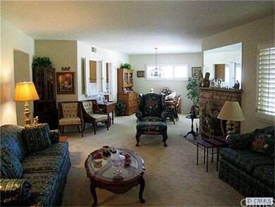 Warm and inviting, the living room is good sized a
