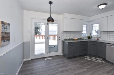new kitchen, with access to the deck