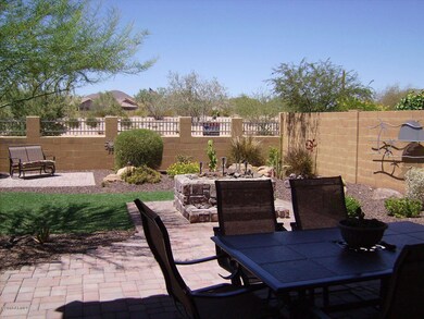 Backyard view 3 with fountain - mtn