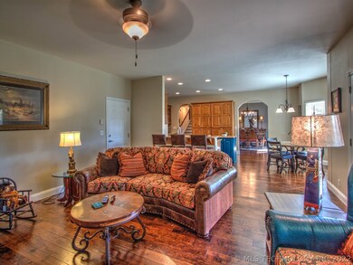 Open to the kitchen, the living room is perfect fo