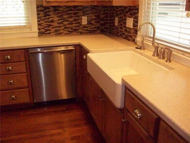 Farmhouse kitchen sink and tile backsplash!