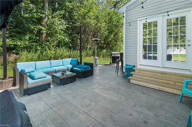The spacious patio located in the private backyard.