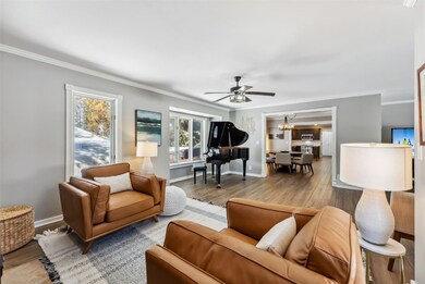 Spacious living room with two separate sitting are