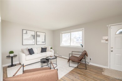 Living area featuring light wood-type flooring and