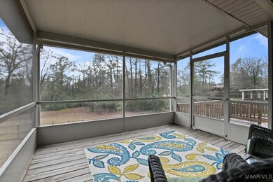 Screened-in back porch