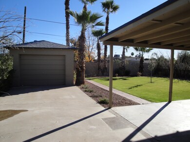 Backyard and 1 car garage
