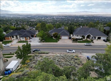Aerial view of a mountainous background