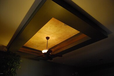 Living room coffered ceiling