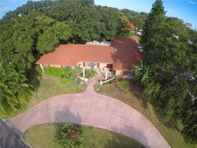 View of horseshoe driveway. New Roof in 2019.