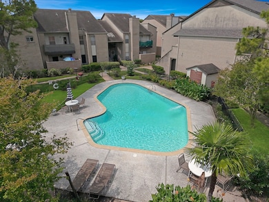 View of the pool from unit's balcony.