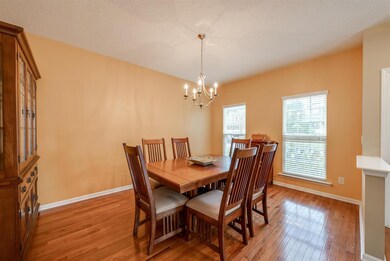 Light fills this lovely dining room!