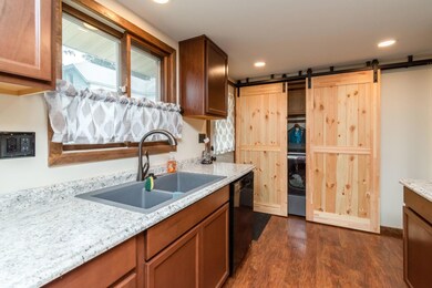 Barn doors hide laundry!