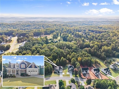 Aerial view of residential area