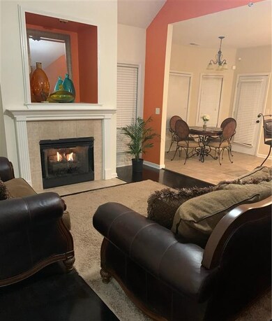 Spacious great room with Gas log fireplace